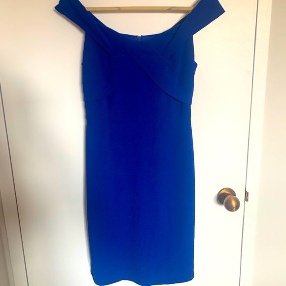 Eva Franco Dresses & Skirts - Off the Shoulder Brilliant Blue Eva Franco Dress